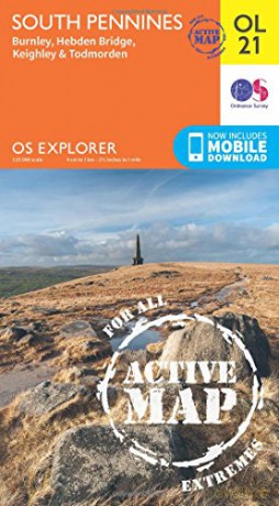 OS Explorer ACTIVE OL21 South Pennines OS Explorer Map - Ordnance Survey [KSIĄŻKA]