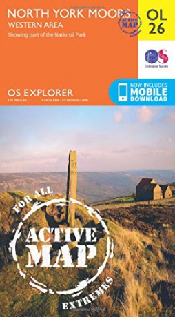 OS Explorer ACTIVE OL26 North York Moors - Western area OS Explorer Map - Ordnance Survey [KSIĄŻKA]