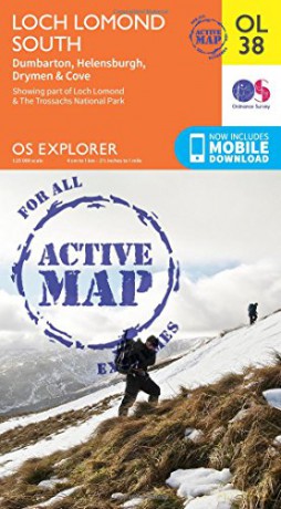 OS Explorer ACTIVE OL38 Loch Lomond South OS Explorer Map Active - Ordnance Survey [KSIĄŻKA]