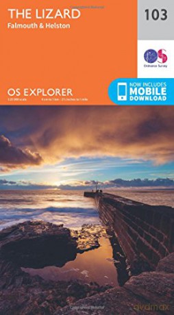 OS Explorer Map 103 Lizard, Falmouth and Helston - Ordnance Survey [KSIĄŻKA]