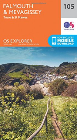 OS Explorer Map 105 Falmouth and Mevagissey, Truro and St Mawes - Ordnance Survey [KSIĄŻKA]