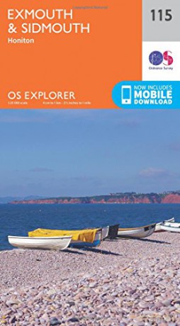 OS Explorer Map 115 Exmouth and Sidmouth - Ordnance Survey [KSIĄŻKA]