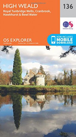 OS Explorer Map 136 High Weald, Royal Tunbridge Wells - Ordnance Survey [KSIĄŻKA]