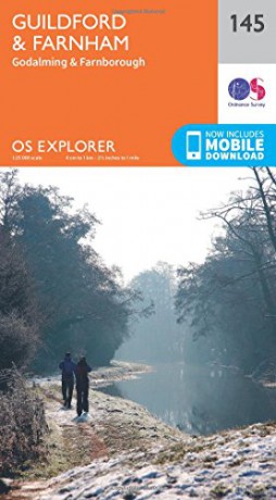 OS Explorer Map 145 Guildford and Farnham - Ordnance Survey [KSIĄŻKA]