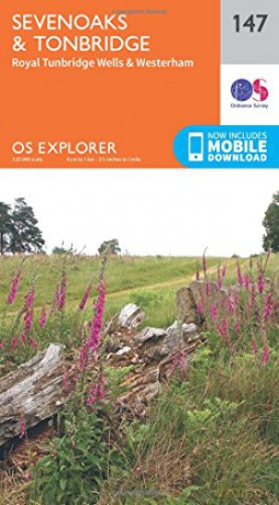OS Explorer Map 147 Sevenoaks and Tonbridge - Ordnance Survey [KSIĄŻKA]