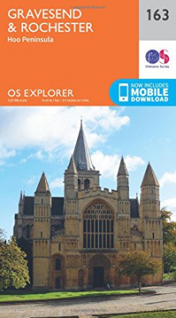 OS Explorer Map 163 Gravesend and Rochester - Ordnance Survey [KSIĄŻKA]