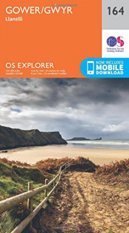 OS Explorer Map 164 Gower, Llanelli - Ordnance Survey [KSIĄŻKA]