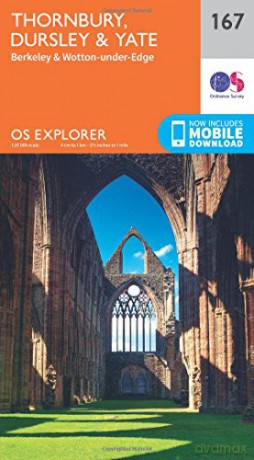 OS Explorer Map 167 Thornbury, Dursley and Yate - Ordnance Survey [KSIĄŻKA]