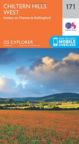 OS Explorer Map 171 Chiltern Hills West, Henley-on-Thames and Wallingford - Ordnance Survey [KSIĄŻKA]