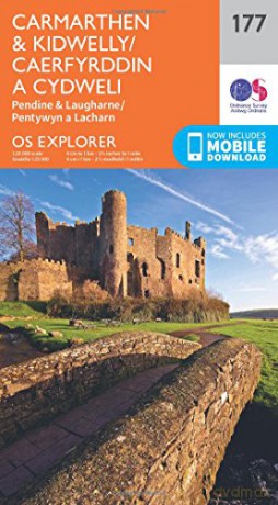 OS Explorer Map 177 Carmarthen and Kidwelly - Ordnance Survey [KSIĄŻKA]