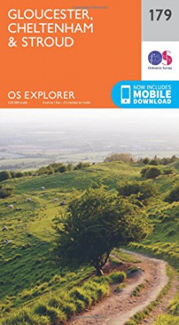 OS Explorer Map 179 Gloucester, Cheltenham and Stroud - Ordnance Survey [KSIĄŻKA]