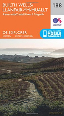 OS Explorer Map 188 Builth Wells, Painscastle and Talgarth - Ordnance Survey [KSIĄŻKA]