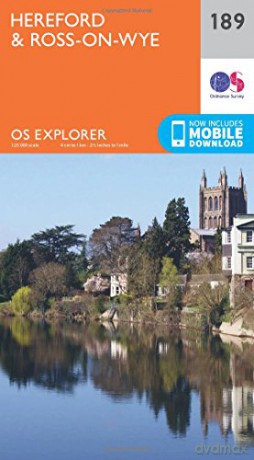 OS Explorer Map 189 Hereford and Ross-on-Wye - Ordnance Survey [KSIĄŻKA]