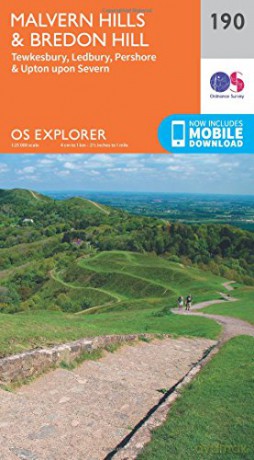 OS Explorer Map 190 Malvern Hills and Bredon Hill - Ordnance Survey [KSIĄŻKA]
