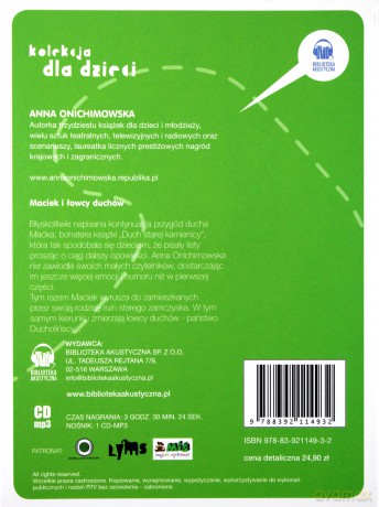 Maciek I Łowcy Duchów - Anna Onichimowska (digipack) [AUDIOBOOK] [CD-MP3]