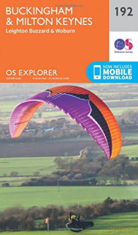 OS Explorer Map 192 Buckingham and Milton Keynes - Ordnance Survey [KSIĄŻKA]