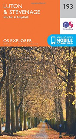 OS Explorer Map 193 Luton and Stevenage - Ordnance Survey [KSIĄŻKA]