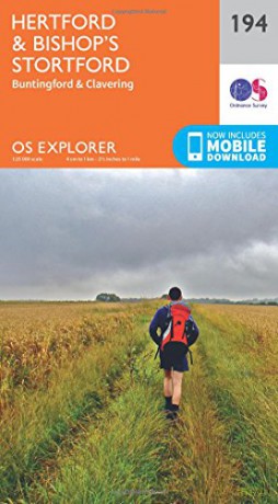 OS Explorer Map 194 Hertford and Bishop's Stortford - Ordnance Survey [KSIĄŻKA]