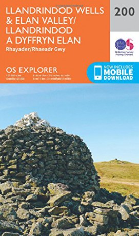 OS Explorer Map 200 Llandrindod Wells and Elan Valley, Rhayader - Ordnance Survey [KSIĄŻKA]