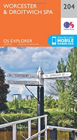 OS Explorer Map 204 Worcester and Droitwich Spa - Ordnance Survey [KSIĄŻKA]
