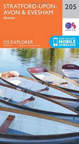 OS Explorer Map 205 Stratford-upon-Avon and Evesham - Ordnance Survey [KSIĄŻKA]