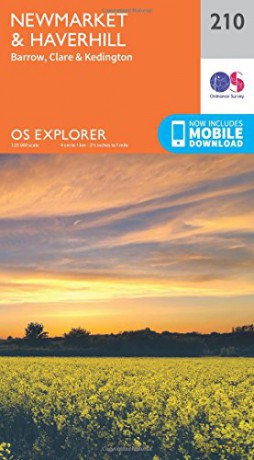 OS Explorer Map 210 Newmarket and Haverhill, Barrow, Clare and Kedington - Ordnance Survey [KSIĄŻKA]