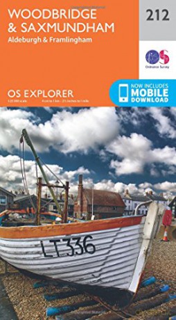 OS Explorer Map 212 Woodbridge and Saxmundham - Ordnance Survey [KSIĄŻKA]