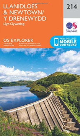 OS Explorer Map 214 Llanidloes and Newtown - Y Drenewydd - Ordnance Survey [KSIĄŻKA]