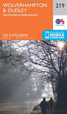 OS Explorer Map 219 Wolverhampton and Dudley, Stourbridge and Kidderminster - Ordnance Survey [KSIĄŻKA]