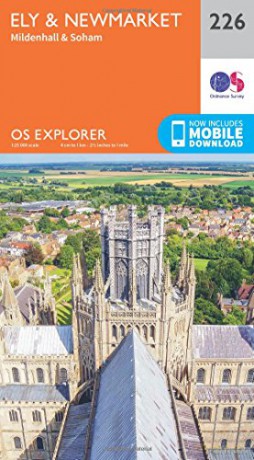 OS Explorer Map 226 Ely and Newmarket, Mildenhall and Soham - Ordnance Survey [KSIĄŻKA]