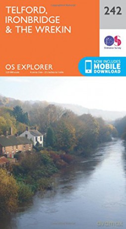 OS Explorer Map 242 Telford, Ironbridge and the Wrekin - Ordnance Survey [KSIĄŻKA]