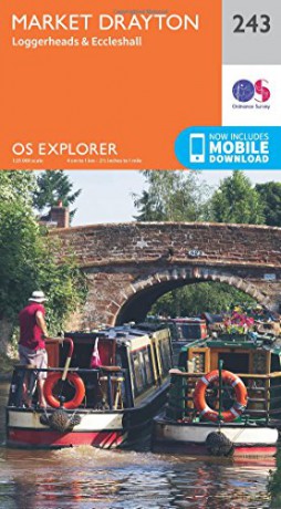 OS Explorer Map 243 Market Drayton, Loggerheads and Eccleshall - Ordnance Survey [KSIĄŻKA]