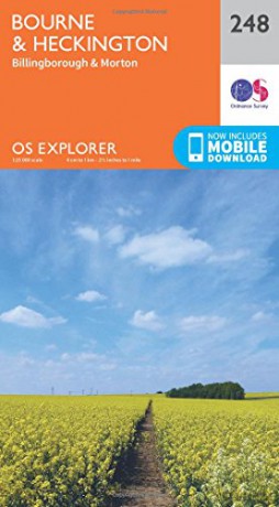 OS Explorer Map 248 Bourne and Heckington - Ordnance Survey [KSIĄŻKA]
