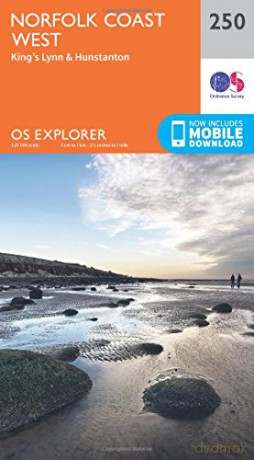 OS Explorer Map 250 Norfolk Coast West - Ordnance Survey [KSIĄŻKA]