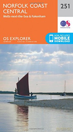 OS Explorer Map 251 Norfolk Coast Central - Ordnance Survey [KSIĄŻKA]