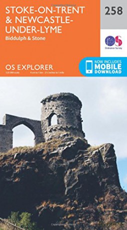 OS Explorer Map 258 Stoke-on-Trent and Newcastle Under Lyme - Ordnance Survey [KSIĄŻKA]