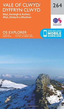 OS Explorer Map 264 Vale of Clwyd, Rhyl, Denbigh and Ruthin - Ordnance Survey [KSIĄŻKA]