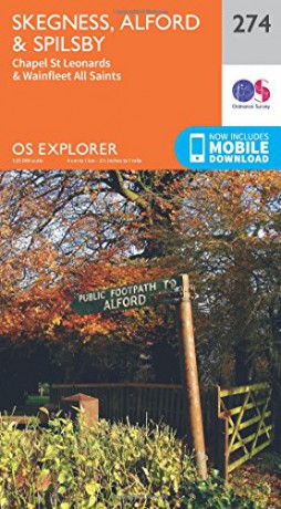 OS Explorer Map 274 Skegness, Alford and Spilsby, OS Explorer Paper Map - Ordnance Survey [KSIĄŻKA]