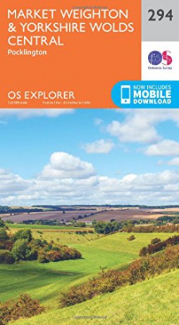 OS Explorer Map 294 Market Weighton and Yorkshire Wolds Central OS Explorer Paper Map OS Explorer Active Map - Ordnance Survey [KSIĄŻKA]