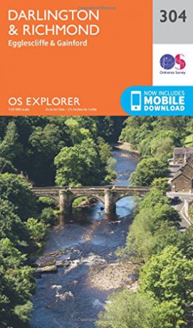 OS Explorer Map 304 Darlington and Richmond OS Explorer Paper Map OS Explorer Active Map - Ordnance Survey [KSIĄŻKA]