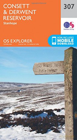 OS Explorer Map 307 Consett and Derwent Reservoir OS Explorer Paper Map OS Explorer Active Map - Ordnance Survey [KSIĄŻKA]