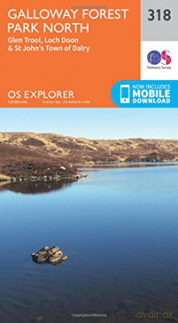 OS Explorer Map 318 Galloway Forest Park North OS Explorer Paper Map - Ordnance Survey [KSIĄŻKA]