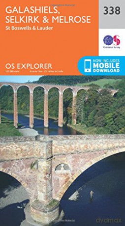 OS Explorer Map 338 Galashiels, Selkirk and Melrose OS Explorer Paper Map OS Explorer Active Map - Ordnance Survey [KSIĄŻKA]