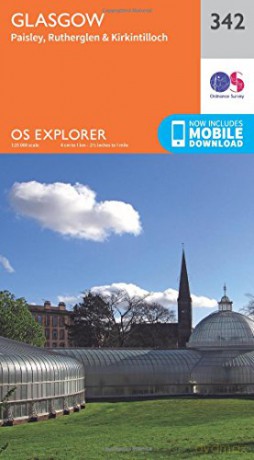 OS Explorer Map 342 Glasgow OS Explorer Paper Map OS Explorer Active Map - Ordnance Survey [KSIĄŻKA]