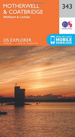 OS Explorer Map 343 Motherwell and Coatbridge OS Explorer Active Map - Ordnance Survey [KSIĄŻKA]