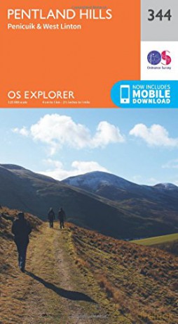 OS Explorer Map 344 Pentland Hills - Ordnance Survey [KSIĄŻKA]