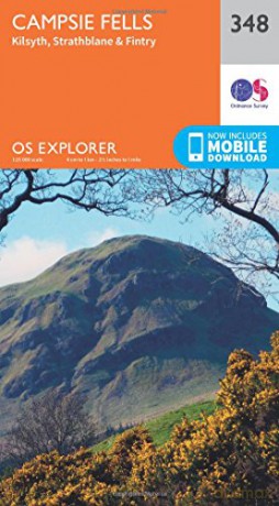 OS Explorer Map 348 Campsie Fells OS Explorer Paper Map - Ordnance Survey [KSIĄŻKA]