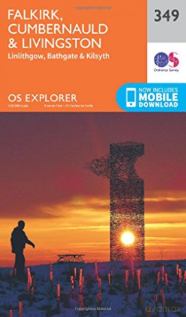 OS Explorer Map 349 Falkirk, Cumbernauld and Livingstone - Ordnance Survey [KSIĄŻKA]