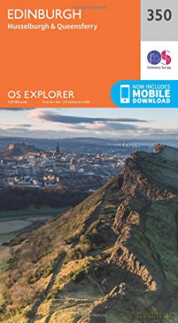 OS Explorer Map 350 Edinburgh OS Explorer Paper Map - Ordnance Survey [KSIĄŻKA]