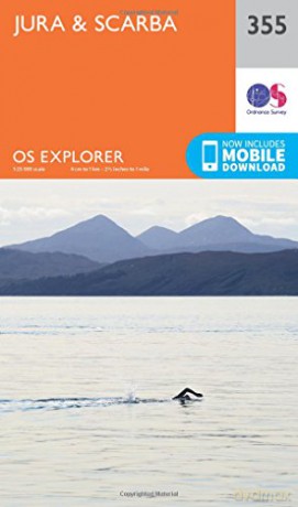 OS Explorer Map 355 Jura and Scarba OS Explorer Paper Map - Ordnance Survey [KSIĄŻKA]